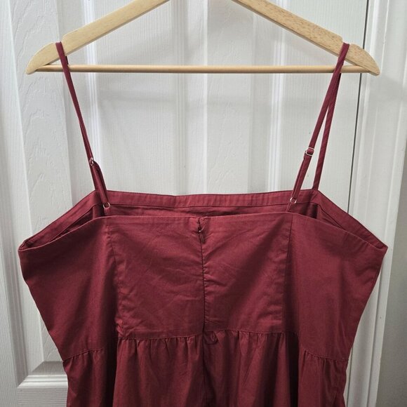 Gap Cami Tiered Dress Womens Size 20 Red Clay Boho Cottagecore Spaghetti Straps - Picture 6 of 12